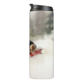 Deutscher Schäferhund Weihnachtsschnee im Winter Thermosbecher (Nach rechts gedreht)