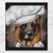 Deutscher Schäferhund Weinetikett (Einzelnes Label)