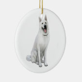 Deutscher Schäferhund - Weiß Keramik Ornament (Rechts)