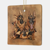 Deutscher Schäferhund - Welpe, jung, erwachsen Keramikornament (Links)