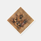 Deutscher Schäferhund - Welpe, jung, erwachsen Serviette (Ecke)