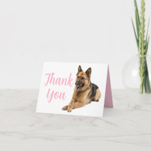 Deutscher Schäferhund Welpe Rosa Danke Karte