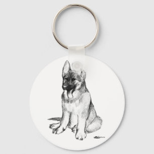 Deutscher Schäferhund-Welpe Schlüsselanhänger