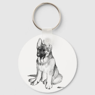 Deutscher Schäferhund-Welpe Schlüsselanhänger