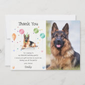 Deutscher Schäferhund Welpen Geburtstag Danke Kart Einladung (Vorderseite)
