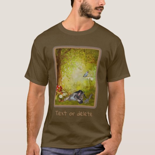 Deutscher Schäferhund Welpenfantasy Hunde Kunst T-Shirt (Vorderseite)