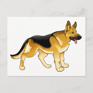 Deutscher Schäferhund Welpenhund - Hallo, Denken S Postkarte