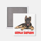 Deutscher Schäferhund Welpenhund Rote Liebe Herz Magnet (Vorderseite/Rückseite)