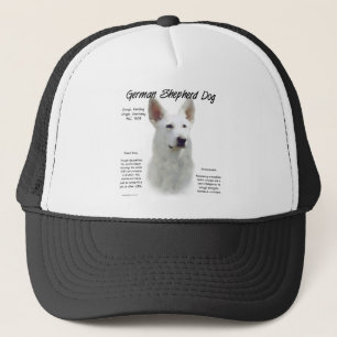 Deutscher Schäferhund (wht) Geschichtsdesign Truckerkappe