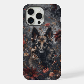 Deutscher Schäferhund & Wildblumen iPhone 15 Pro Max Hülle