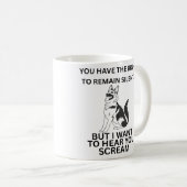 Deutscher Schäferhund Witzrecht zum Schweigen Kaffeetasse (VorderseiteRechts)