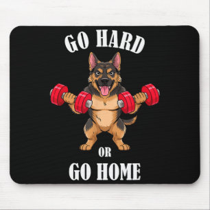 Deutscher Schäferhund Workout Hanteltraining Gewic Mousepad