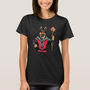 Deutscher Schäferhund-Zauberer Lustiger Hund Magie T-Shirt