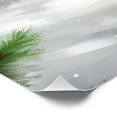 Deutscher Schäferhund zu Weihnachten im Schnee Poster (Ecke)