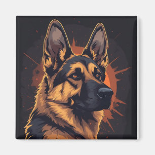 🐕 Deutscher Schäferhund-Zubehör für Hunde-Liebhab Magnet