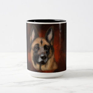 DEUTSCHER SCHÄFERHUND   ZWEIFARBIGE TASSE