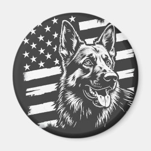 Deutscher Schäferhundliebhaber USA Amerikanische F Magnet