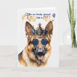 Deutscher Schäferkönig zum Geburtstag Karte