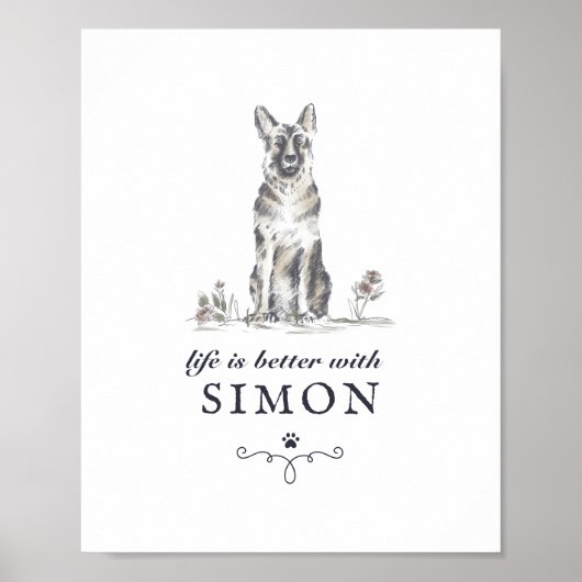 Deutscher Schäferleben ist besser mit dem eigenen Poster (Vorne)