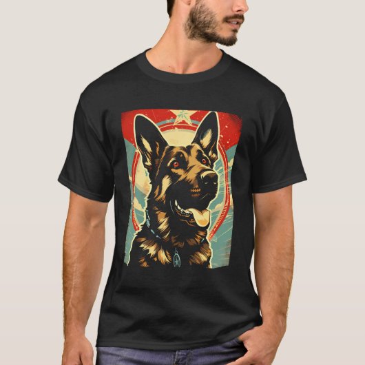 Deutscher Schäferstil Vintag T-Shirt (Vorderseite)