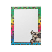 Deutscher Schafhirte mit farbenfrohen Hundekuchen Notizblock (Rotiert)