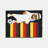 Deutscher Scheich Deutschland Flagge Fußball Fleecedecke (Vorderseite (Horizontal))