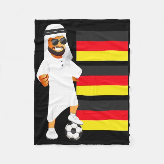 Deutscher Scheich Deutschland Flagge Fußball Fleecedecke (Vorderseite)