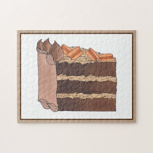 Deutscher Schokoladenkuchen Geburtstagsparty Puzzle