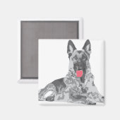 Deutscher Schwarz Magnet (Vorderseite/Rückseite)