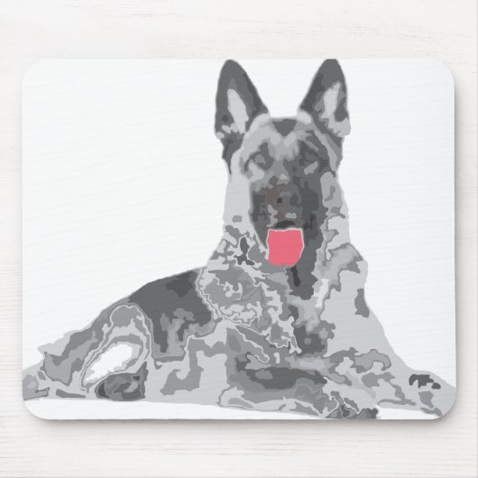 Deutscher Schwarz Mousepad (Vorne)