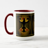 Deutscher, schwarzer Adler der deutschen Flagge, Tasse (Links)