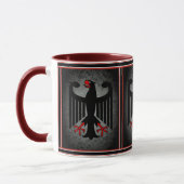 Deutscher, schwarzer Adler der deutschen Flagge, Tasse (Links)