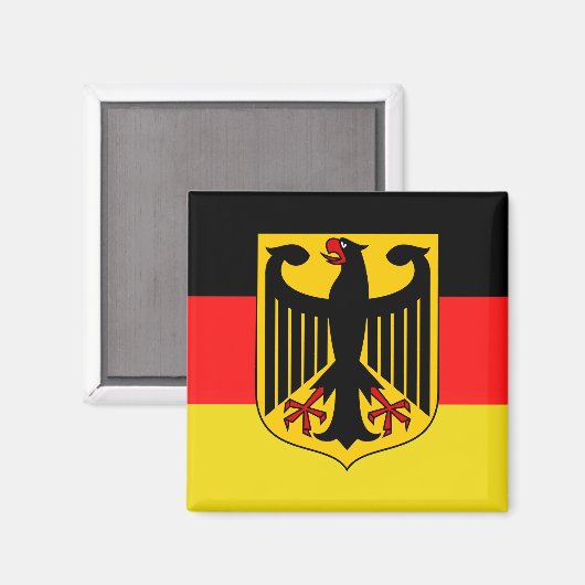 Deutscher, schwarzer Adler deutscher Flagge, Deuts Magnet (Vorderseite/Rückseite)