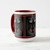 Deutscher, schwarzer Adler deutscher Flagge, Deuts Tasse (Vorderseite Links)