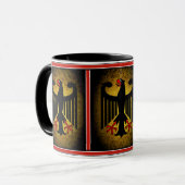 Deutscher, schwarzer Adler deutscher Flagge, Deuts Tasse (Vorderseite Links)