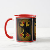 Deutscher, schwarzer Adler deutscher Flagge, Deuts Tasse (Links)