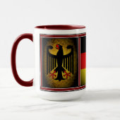 Deutscher, schwarzer Adler deutscher Flagge, Deuts Tasse (Links)