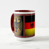 Deutscher, schwarzer Adler deutscher Flagge, Deuts Tasse (Vorderseite Links)