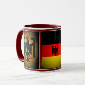 Deutscher, schwarzer Adler deutscher Flagge, Deuts Tasse (Vorderseite Links)