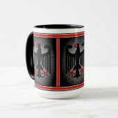 Deutscher, schwarzer Adler deutscher Flagge, Deuts Tasse (Vorderseite Links)
