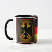 Deutscher, schwarzer Adler deutscher Flagge, Deuts Tasse (Links)