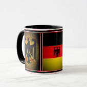Deutscher, schwarzer Adler deutscher Flagge, Deuts Tasse (Vorderseite Links)