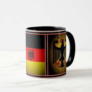 Deutscher, schwarzer Adler deutscher Flagge, Deuts Tasse