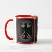 Deutscher, schwarzer Adler deutscher Flagge, Deuts Tasse (Links)