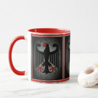 Deutscher, schwarzer Adler deutscher Flagge, Deuts