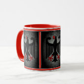 Deutscher, schwarzer Adler deutscher Flagge, Deuts Tasse (Vorderseite Links)