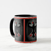 Deutscher, schwarzer Adler deutscher Flagge, Deuts Tasse (Vorderseite Links)