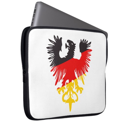 Deutscher Schwarzer Adler Laptopschutzhülle (Vorne Rechts)