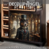 Deutscher Sheepdog - Decoupage - Seidenpapier