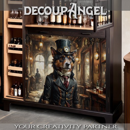 Deutscher Sheepdog - Decoupage - Seidenpapier